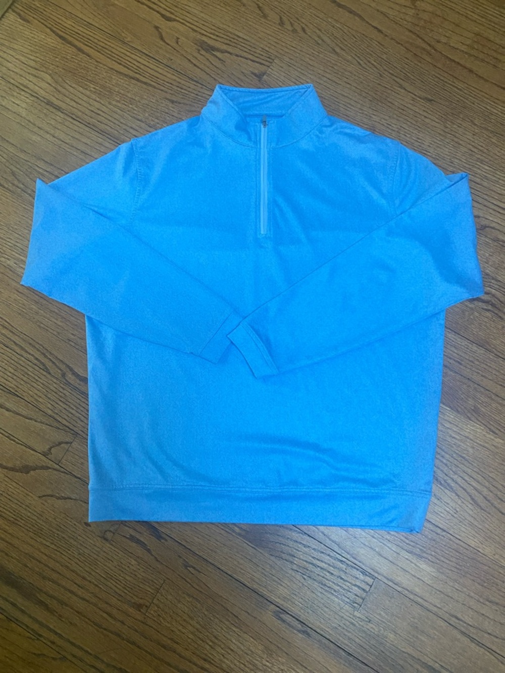 PETER MILLAR, Blue Pattern Light Weight Performance Quarter Zip, Sz L